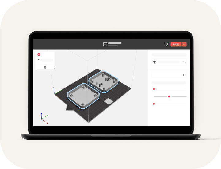 Cloud based 3D printing software