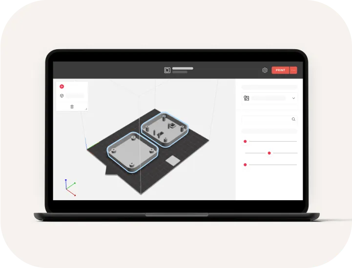 Cloud based 3D printing software