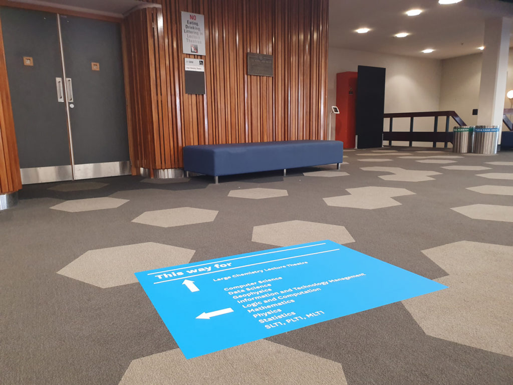 University of Auckland Signage, Floor Signage, Sign writing on Floor