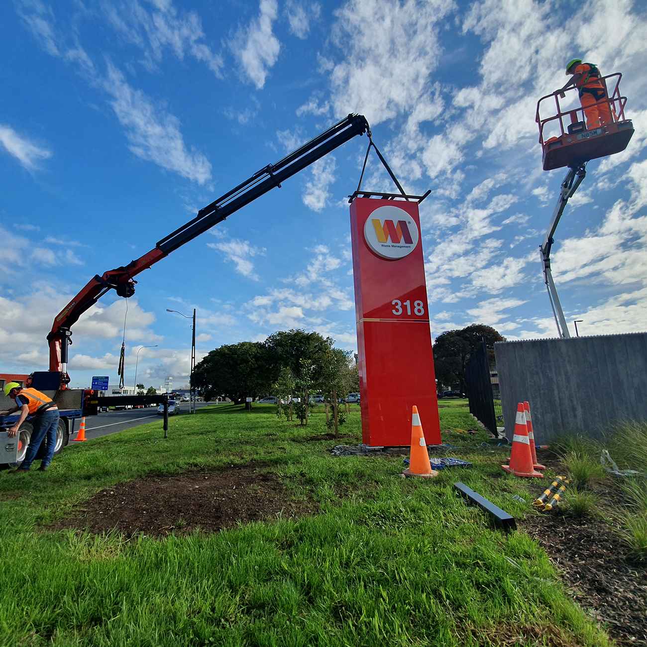 sign installation